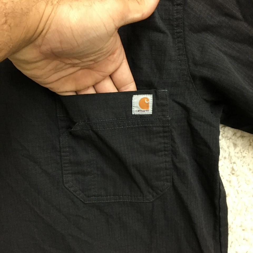 Blusa Médica Carhartt Grande Adulto Gris Ripstop Uniforme Utilitario Enfermería Médica Para Hombres Foto 3 de 4