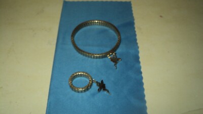 ITALIAN NOMINATION GOLD STRETCH BRACELET/RING DRAGONFLY STAINLESS STEEL ...