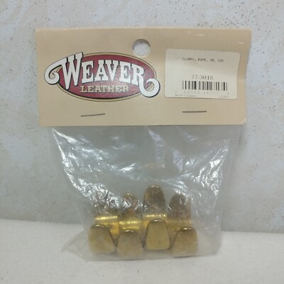 Weaver Leather Lot of 2 Bagged #26 Rope Clamps  Solid Brass