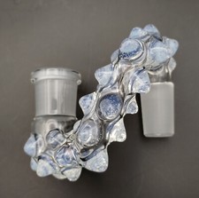 Secret White 19mm Female-Male Glass Drop Down Attachment Adapter