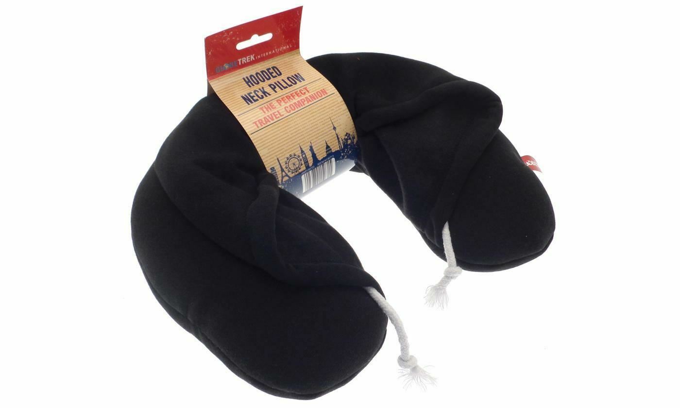 Travel Pillow With Hoodie Neck Cushion Flight Soft Comfortable Hooded U