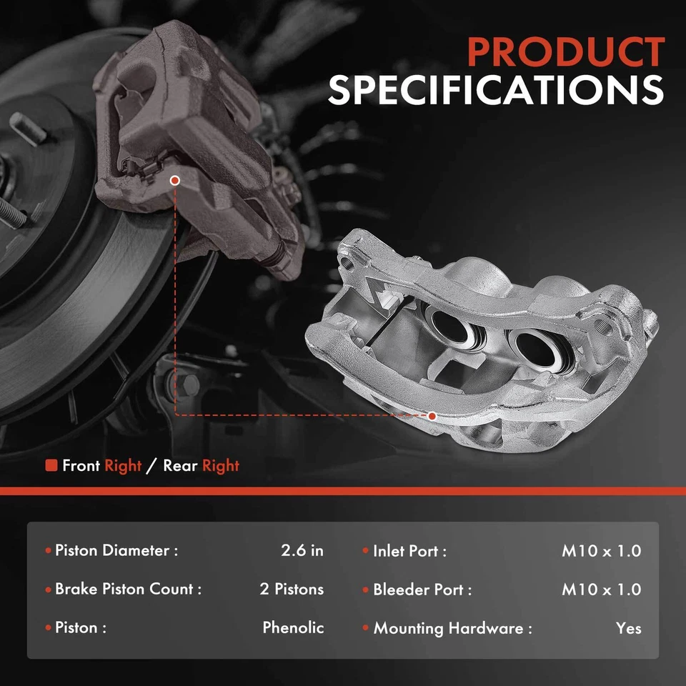 Pinza de freno delantera o trasera derecha con soporte para Dodge Ram 4500 5500 2008-2018 Foto 2 de 4