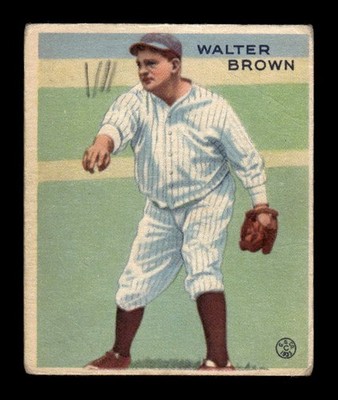 1933 Goudey (R319) #192 Walter Brown - GOOD
