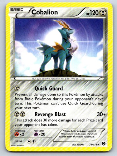 Cobalion 74/114 Rare Steam Siege Pokemon Near Mint