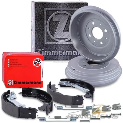 ZIMMERMANN BREMSTROMMELN +BACKEN SATZ HINTEN FÜR FIAT PUNTO OPEL ADAM CORSA D E - Bild 1 von 4