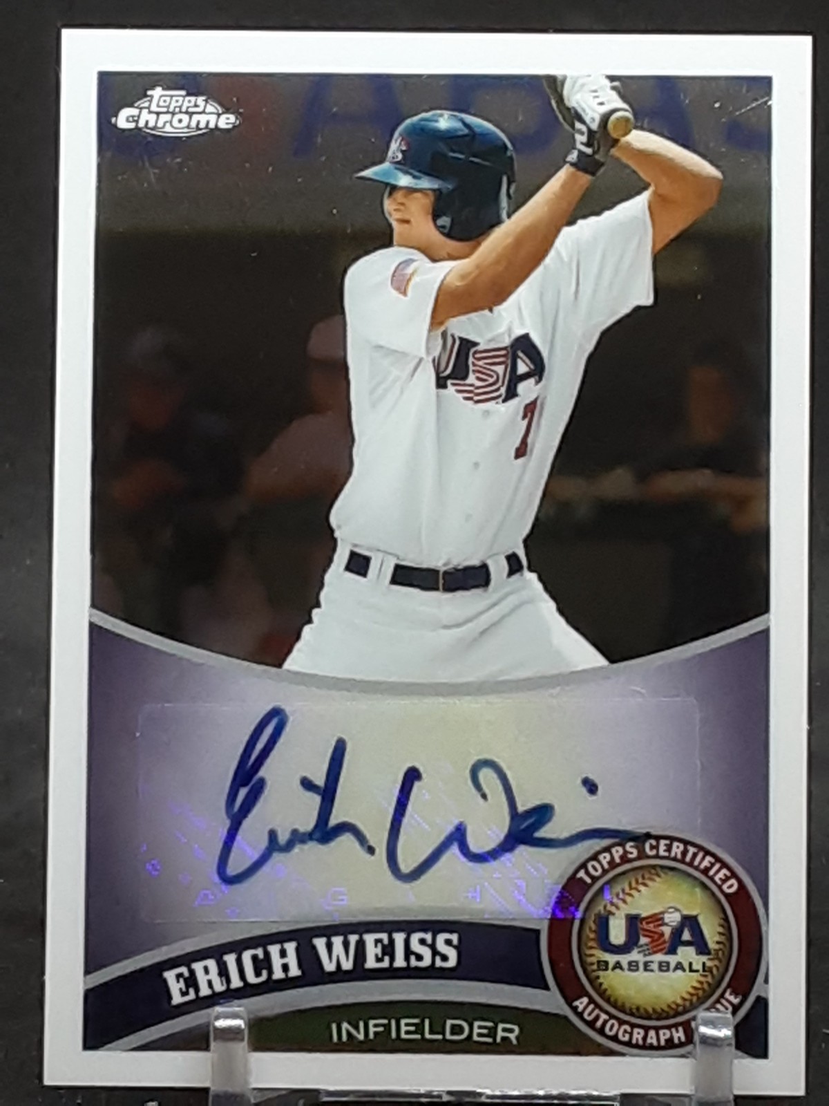 ERICH WEISS 2011 TOPPS CHROME USA AUTO HY6