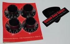 Gibson Les Paul Knobs Set Bell Black SG Guitar Parts ES Firebird RD Custom NOS
