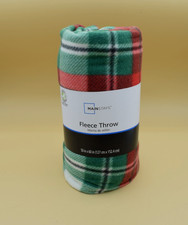New Mainstays Fleece Throw 50" x 60" Blanket Holiday Plaid