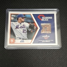 2022 Topps Opening Day Javier Báez New York Mets Diamond Relic Dirt Card #DR-JB
