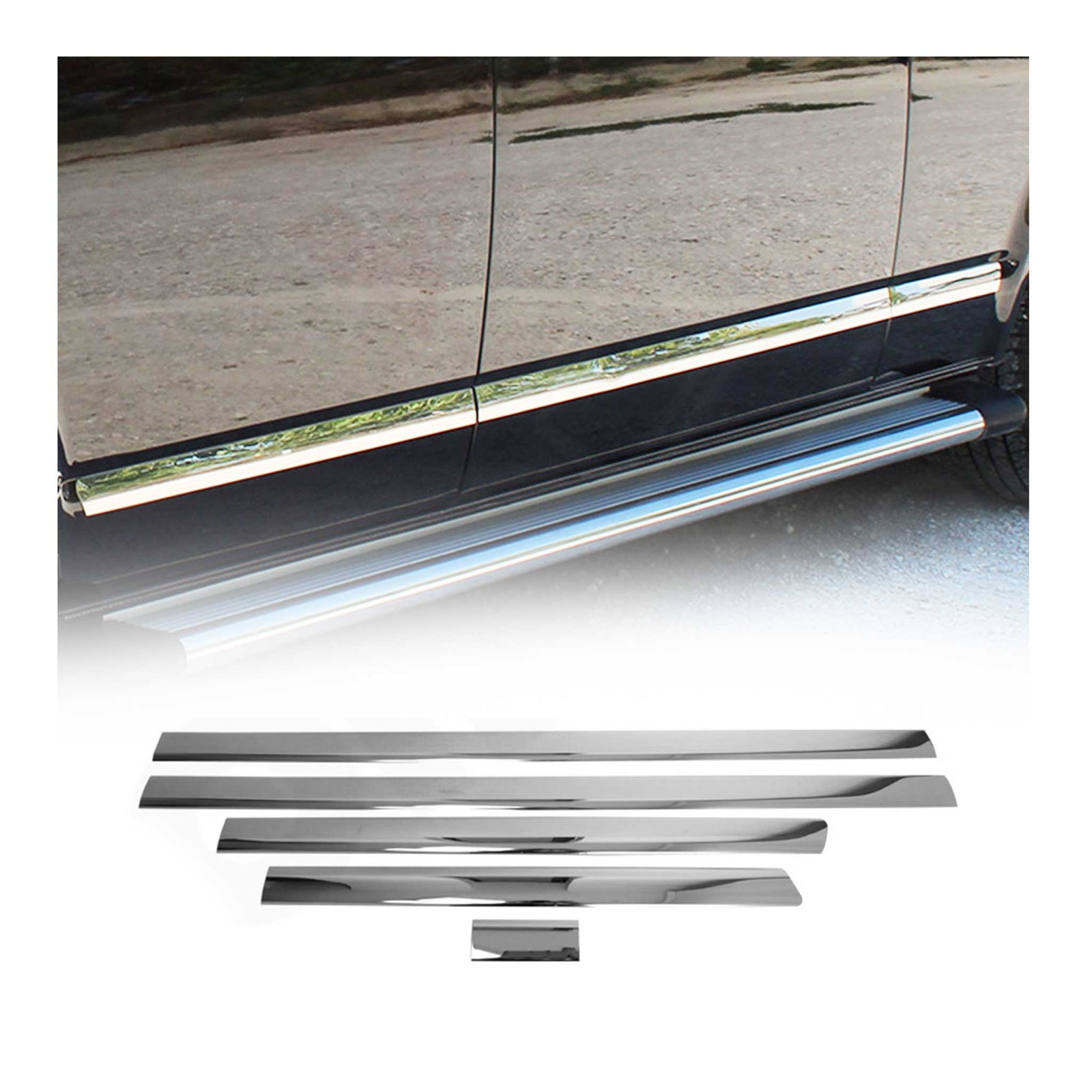 Baguette de porte VW T6 anti-rayure pour protéger le flanc du Transporter court