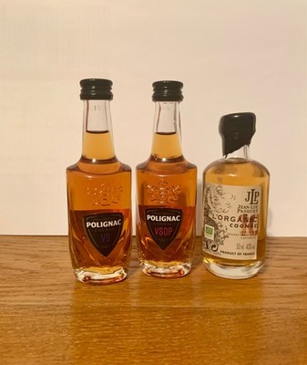 Cognac JL Pasquet Bio + Polignac VS + VSOP - 3 Miniaturen !!