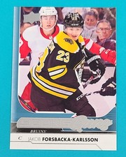 2017-18 Upper Deck RC #235 Jakob Forsbacka-Karlsson Boston Bruins HOCKEY Card S8