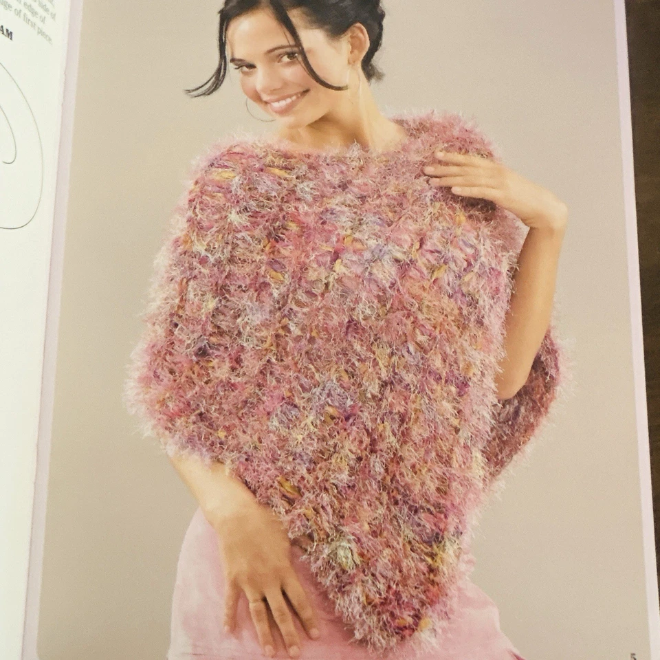 PONCHOS DE PUNTO DE MODA Ocio Artes Tejer Patrón Folleto 4 Diseños Modernos 3948 Foto 3 de 4