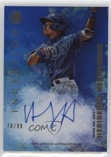 2021 Bowman Inception Blue Foil 78/99 Heriberto Hernandez #PA-HH Auto 0sb5