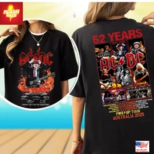Trending AC DC 2025 PWR UP Tour Shirt Official Rock Concert Tee Heavy Metal Band