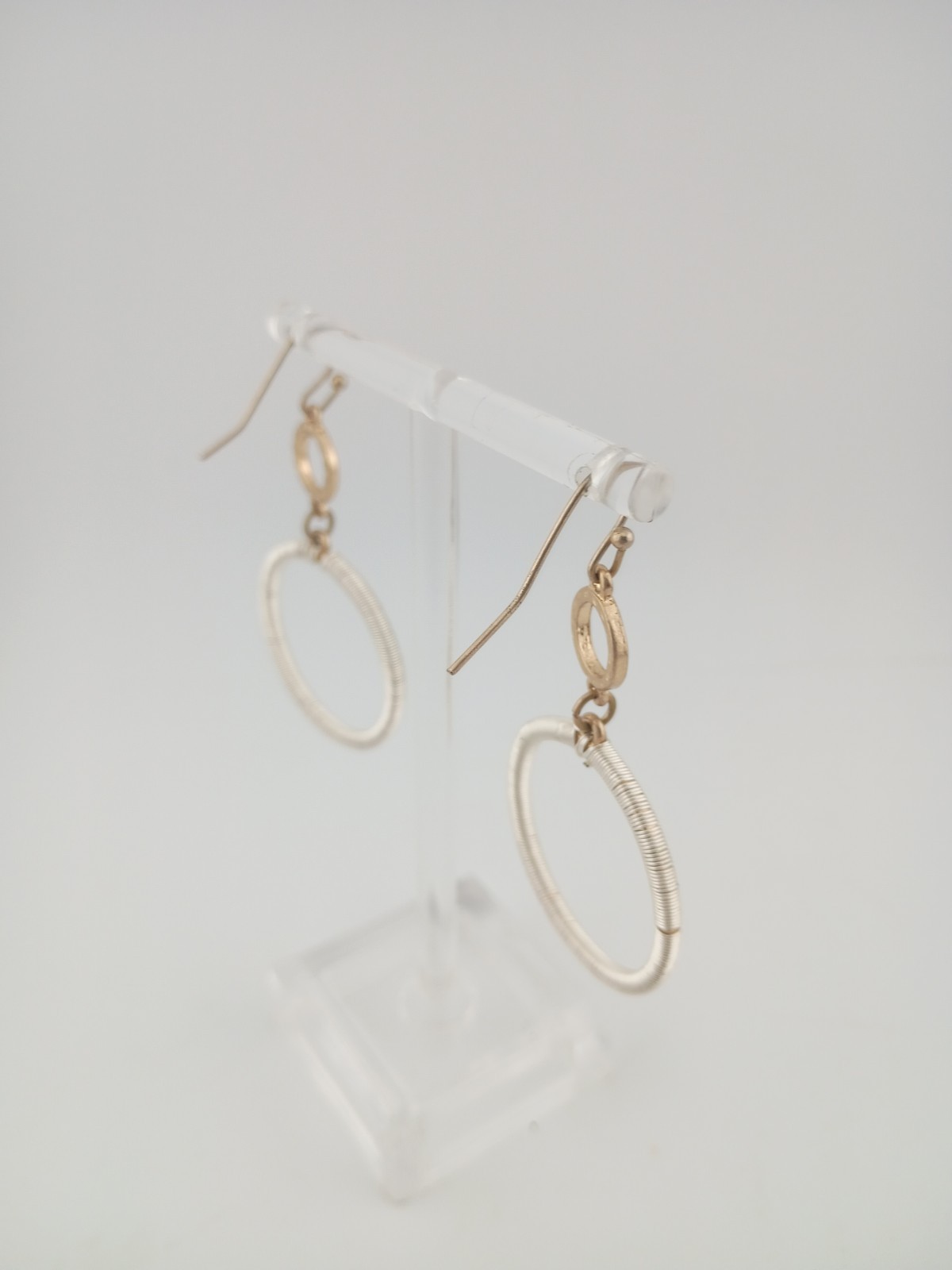UNIVERSAL THREAD  TWO~TONE DROP DANGLE CIRCLE EAR… - image 6