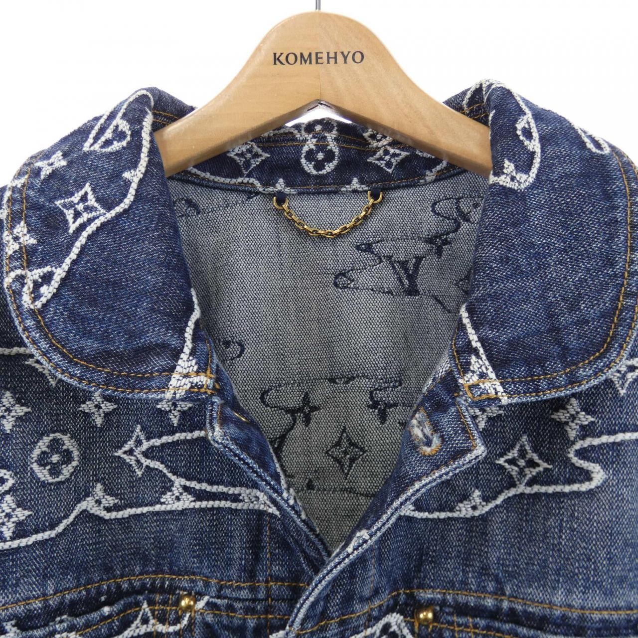 Authentic Louis Vuitton Monogram Denim Workwear Blouson HTA83WYPZ Denim Jack... image 5