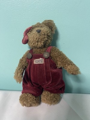 Vintage Boyds Bears Bearware Christopher Plush Red Overalls Bin T
