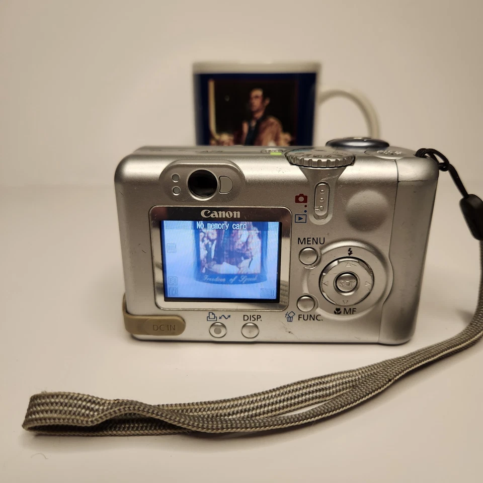 Canon PowerShot A75 3.2MP Digital Camera Silver Works 3x Optical Zoom WORKS - Image 2 of 4