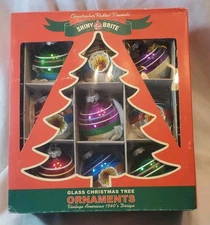 Christopher Radko Shiny Brite Christmas Ornaments Vintage American 1940's Design