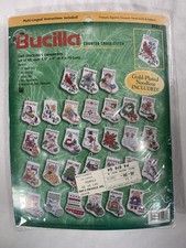 Bucilla Counted Cross Stitch Ornament Kit 84293 Tiny Stockings Ornaments