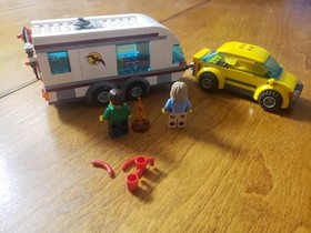 LEGO CITY 4435 Car and Caravan Set &bull; NO MANUAL NO BOX 100% Complete