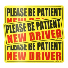 JUSTTOP New Driver Magnet for Car, Please Be Patient Student Driver, 3Pcs N