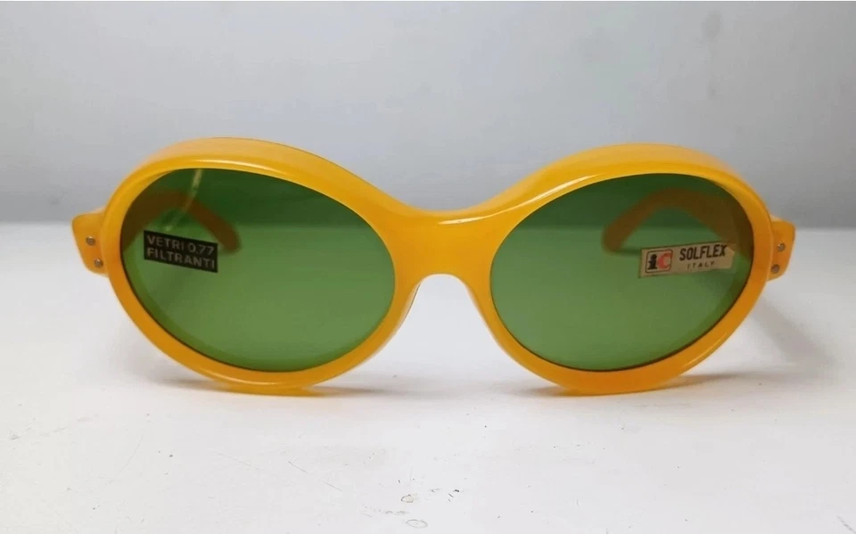 Occhiali da sole vintage anni 60 NOS SOLFLEX italia occhiali KURT cobain geek moda - Immagine 2 di 4