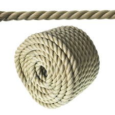 1" 100' PP Manila Rope 3 Strand Twisted Rope Arborist Bull Rope Rope
