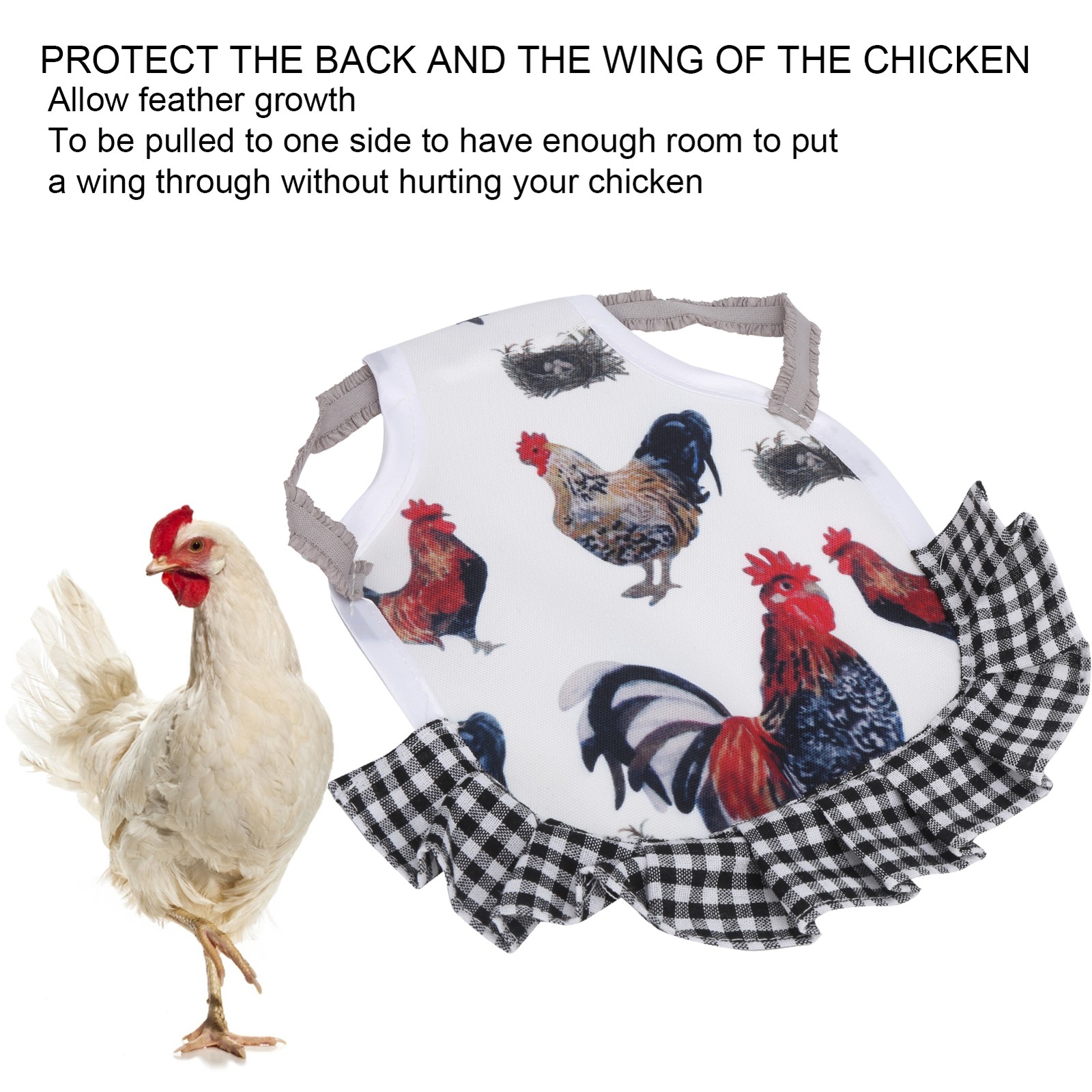 Chicken Saddle Standard Chicken Saddle Hen Apron Feather Fixer Wing Back