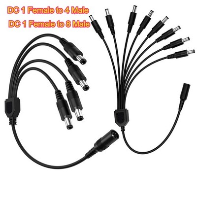 ZOSI  DC 1 to 4/8 Way Power Splitter Adapter Cable Cord for CCTV camera system
