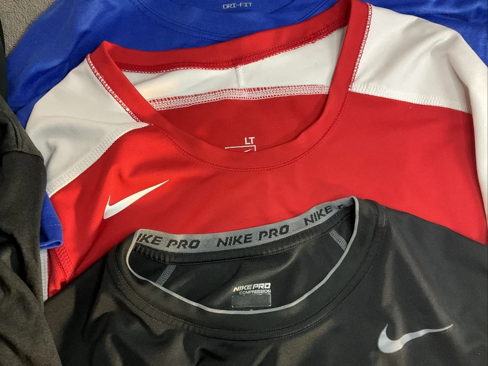 Lote de 10 camisetas NIKE ajustadas, Pro Combat, compresión y Dri-Fit para hombre talla L Foto 4 de 4