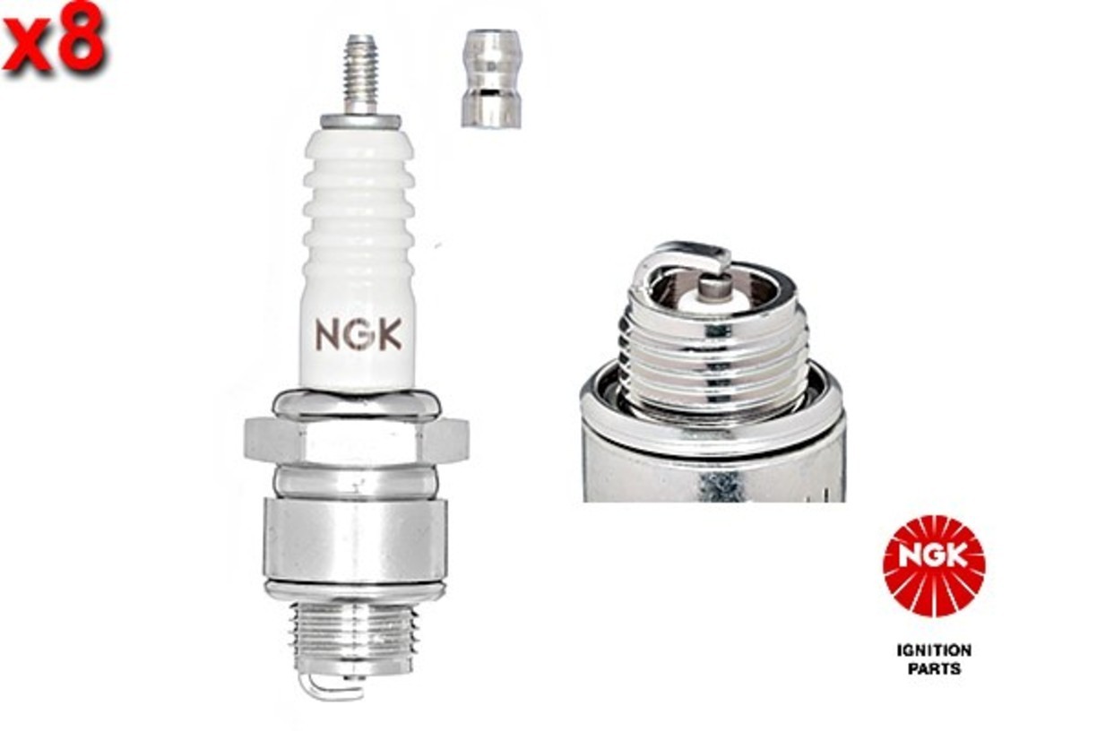 NGK 8x Spark Plug For OPEL ADMIRAL A 4.6 1965-1969 MS851113