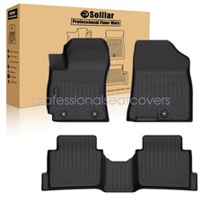 Fits 2024 - 2025 Hyundai Kona TPE 3D Front & 2nd Row Floor Mats Liner Set Black