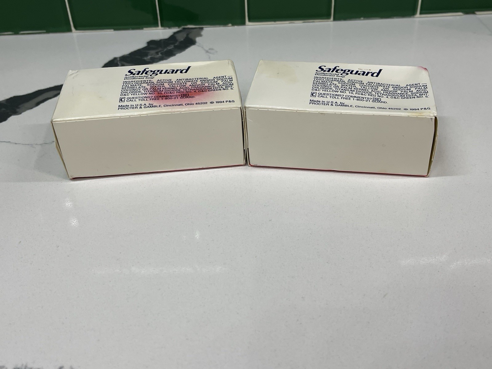 1994 Safeguard Beige 2 bars vintage Deodorant Soap in Box 5oz. Bath Size NOS