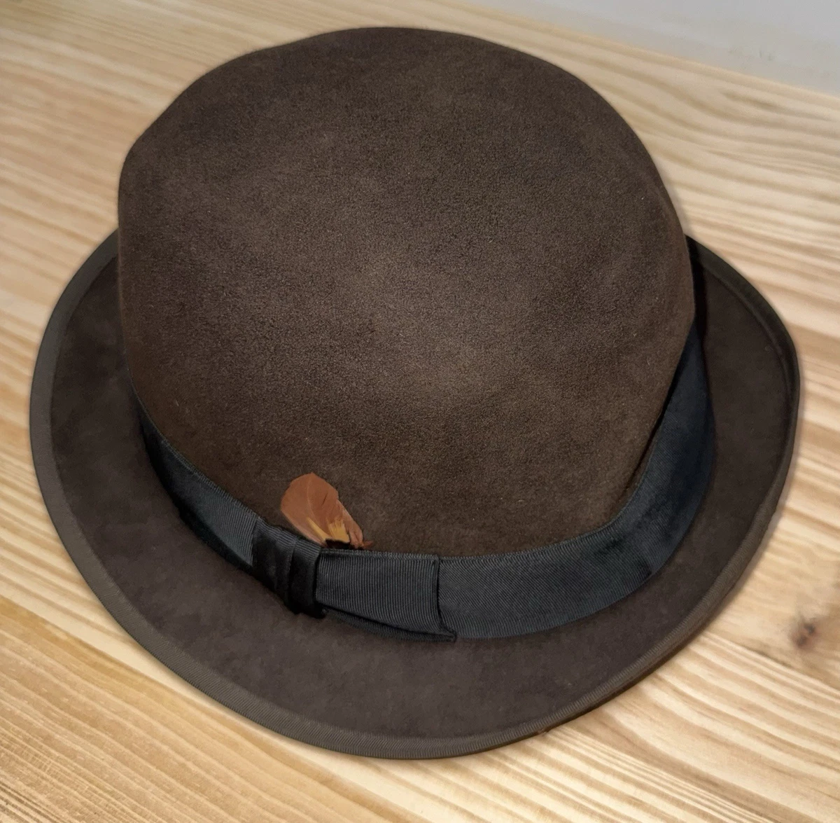 Chapeau Derby Bowler Vintage – Hard Crown 7-3/8 Ou 7-1/2 – Chasse, Selle