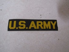 MILITARY PATCH SEW ON NAME TAPE US ARMY BLACK GOLD VIETNAM SYNTHETIC 1967 BOX