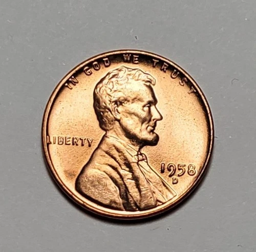 1958 D LINCOLN WHEAT PENNY UNC #P3578