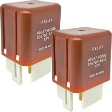 2-Pack 90987-02006 Relay - 40A 12VDC 4-Pin SPST Automotive Relay - Fixes P069E 