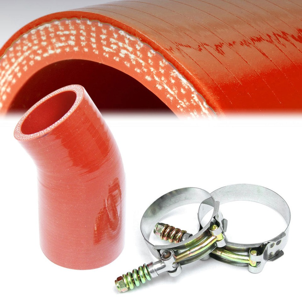 HPS Performance Silicone Transmission Oil Cooler Coolant Hose Kit, Mack Trucks 2007-2010 LEU612 Replace OE Part # 20934539 , 21548313 , 21794132 , 21794129, Orange, 57-1708