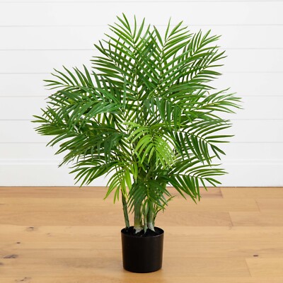 3  Areca Palm Artificial Tree w/536 Bendable Lvs Home Office Decor. Retail $152