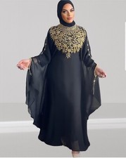 Sale !! Dubai Kaftan Abaya African Plus Size Beaded Dress Arabian Jellabiy Dress