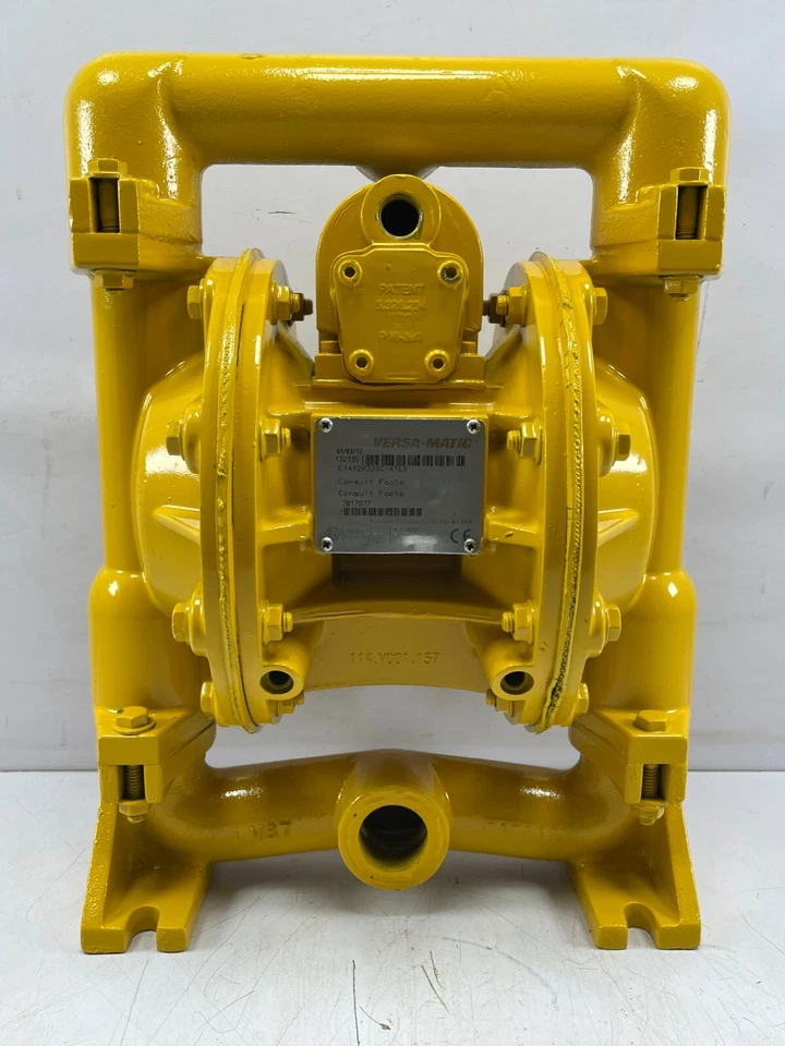Versa-Matic E1AA2R229C- Atex Double Diaphragm Pump Aluminum Air Operated Buna 1″ - Image 4 of 4