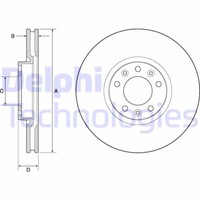 Bremsscheibe BG4696C Delphi FüR Opel CitroËN Peugeot Toyota Iveco Ds Vauxhall