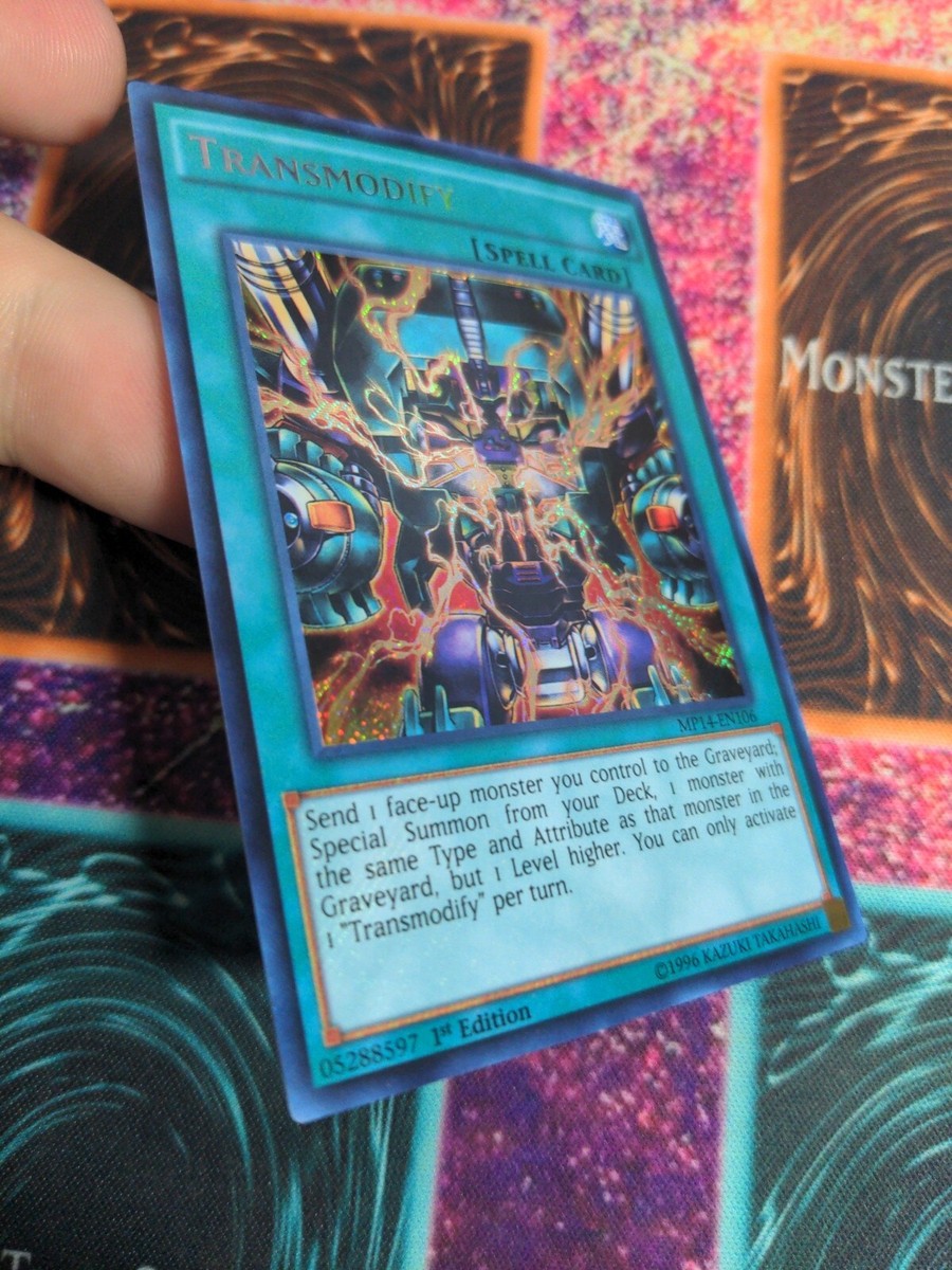 Yu-Gi-Oh! Transmodify Card – Secret Rare 1st Edition From Mega Pack 2014 For Collectors & Players