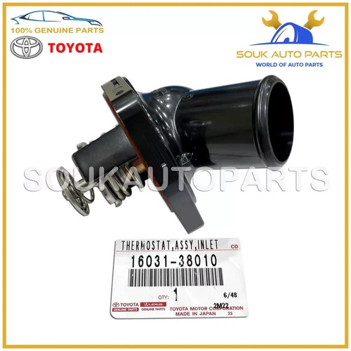 16031-38010 Genuine Toyota WATER INLET SUB-ASSY, W/THERMOSTAT 1603138010 OEM - Picture 3 of 4