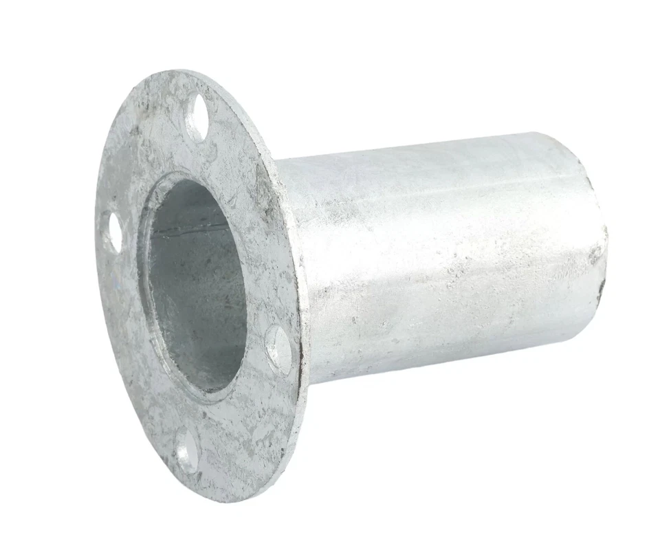 Eslabón de cadena 1 5/8" brida de montaje en piso se adapta a poste de poste OD de 1 5/8" de acero galvanizado Foto 4 de 4