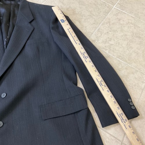 Christian Dior Monsieur Mens Sport Coat Jacket Blazer Estimated 44 L Wool Blue - Picture 9 of 16