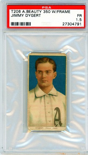 Jimmy Dygert 1909 T206 American Beauty 350 with Frame card