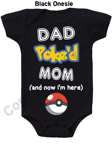 Dad Poked Mom Gerber® Onesie® FUNNY Baby Shower Gift INFANT T-SHIRT - Picture 5 of 14